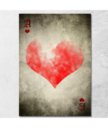 Quadro Carte Da Gioco Asso Di Cuori plc2 quadro stampato su tela