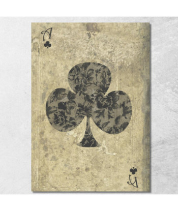 Quadro Carte Da Gioco Asso Di Fiori Floreale plc3 quadro stampato su tela