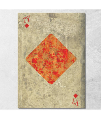 Quadro Carte Da Gioco Asso Di Quadri Floreale plc7 quadro stampato su tela