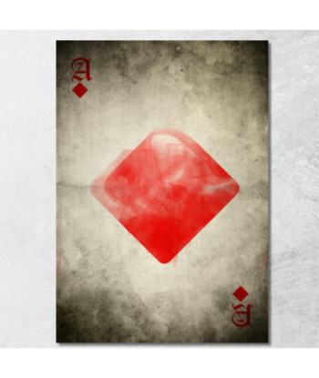 Quadro Carte Da Gioco Asso Di Quadri plc8 quadro stampato su tela